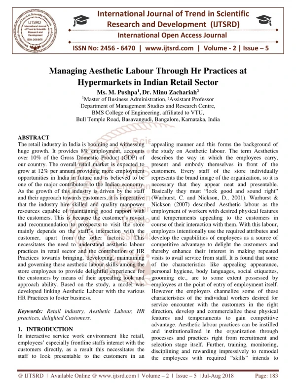 international journal of trend in scientific