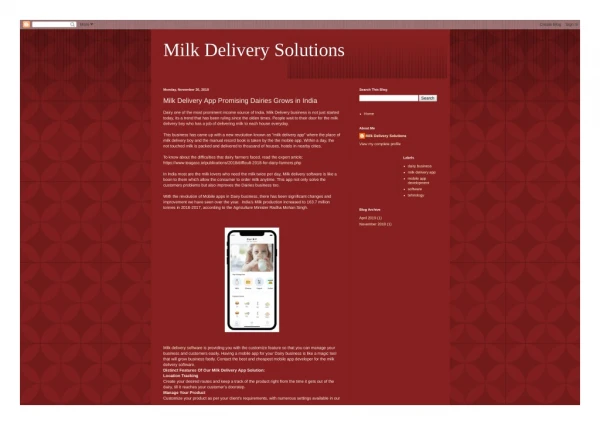 What is the mobile app for milk delivery?