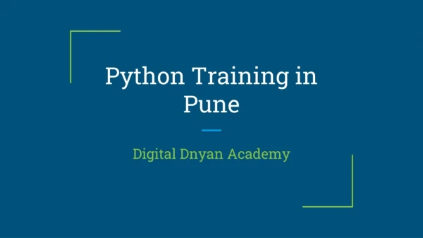 Digital Dnyan Academy | Best Python Training in Pune | Join us today