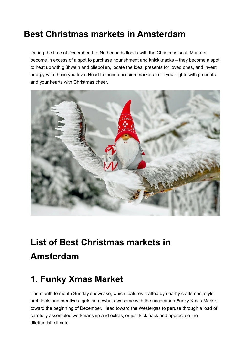 best christmas markets in amsterdam
