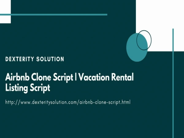 Rental Booking Software | Airbnb Script | Dexterity Solution
