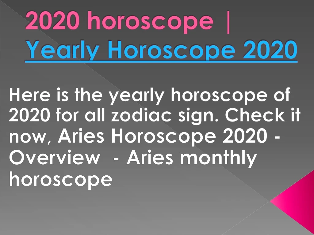 2020 horoscope yearly horoscope 2020