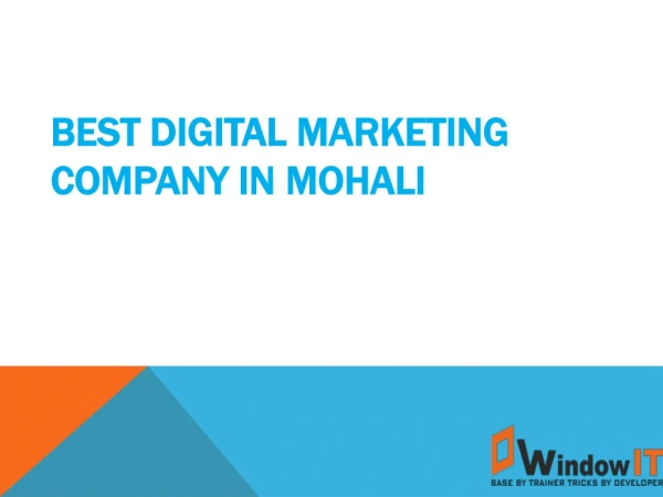 Best Digital Marketing Company in Mohali