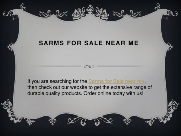 Sarms for Sale Near Me