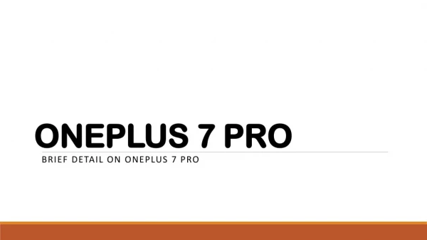 OnePlus 7 PRO