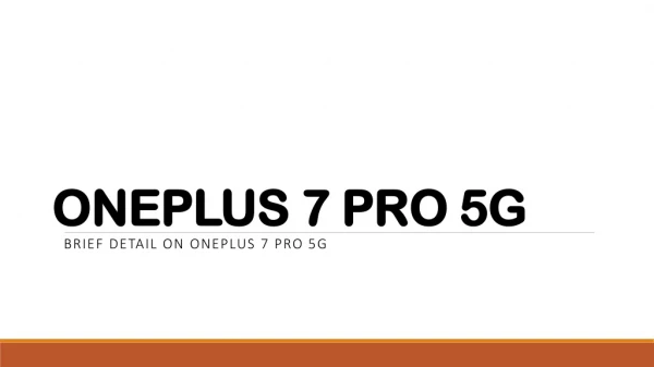 OnePlus 7 Pro 5G