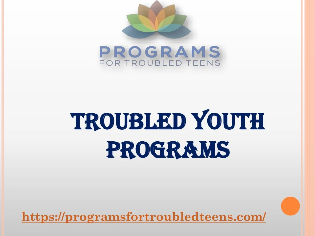 troubled youth programs