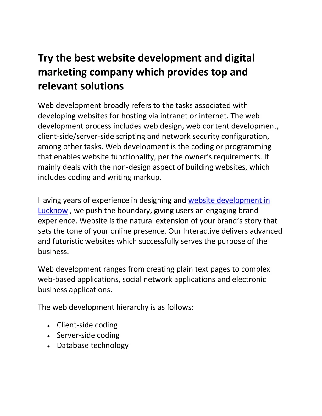 try the best website development and digital