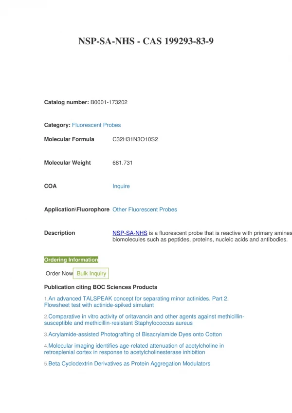 nsp sa nhs cas 199293 83 9