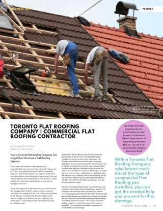 Toronto Flat Roofing Company | Commercial Flat Roofing Contractor