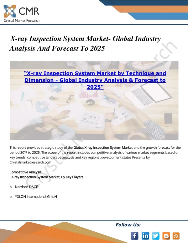 x ray inspection system market global industry