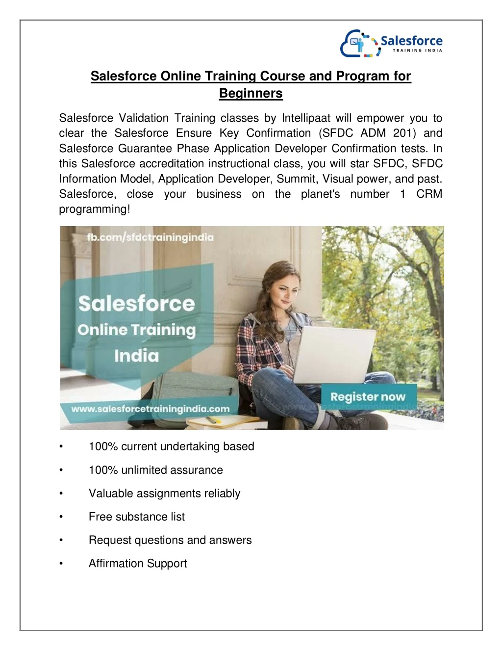 salesforce online training course and program
