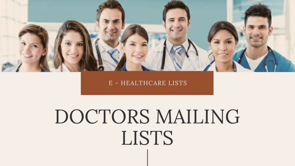 e healthcare lists