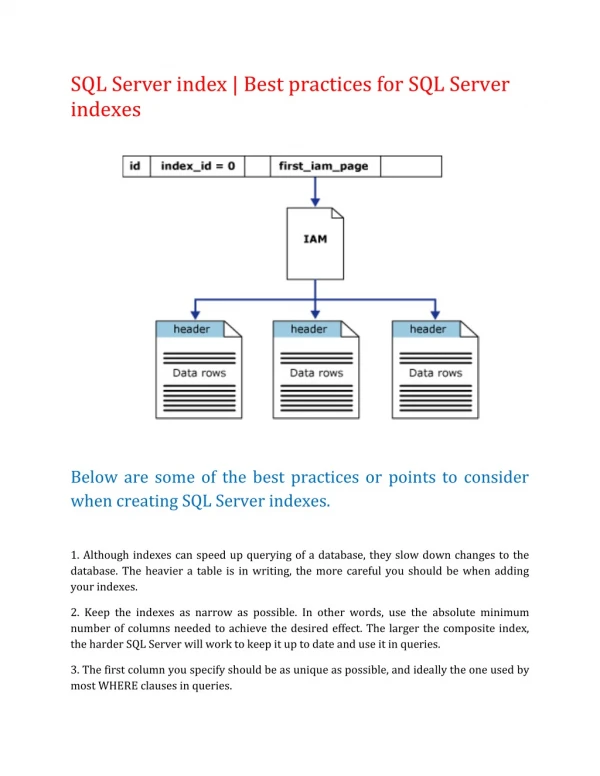 sql server index best practices for sql server
