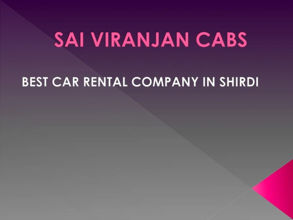 Best car rental company in shirdi
