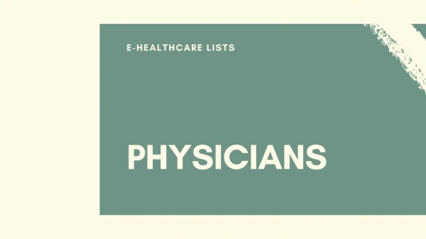 e healthcare lists