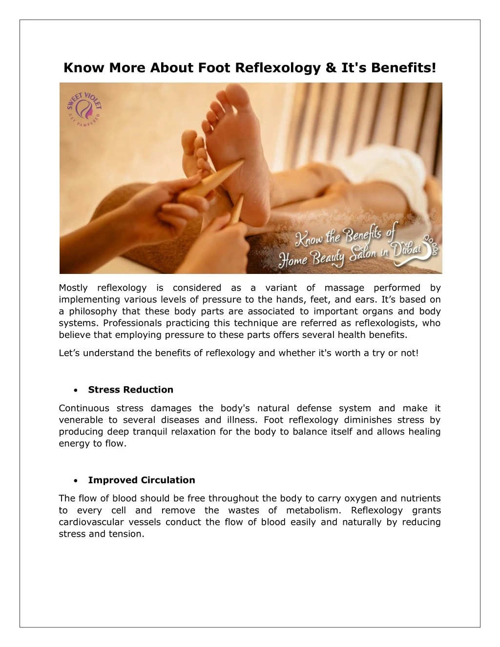 know more about foot reflexology it s benefits