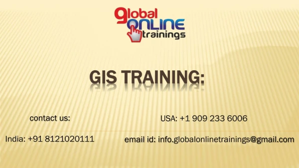 Introduction to GIS Training: