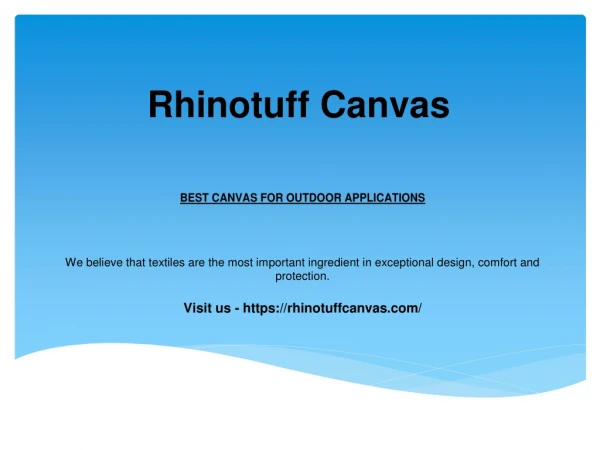 Rhinotuff Canvas