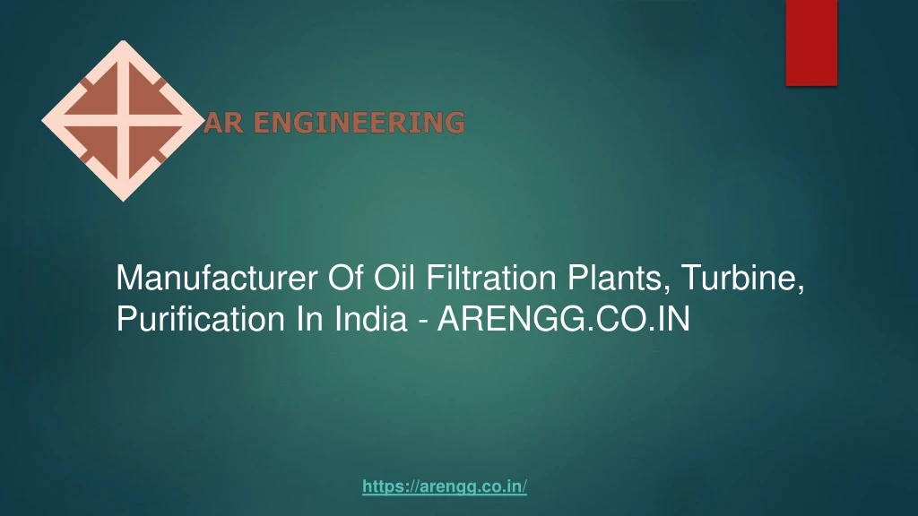 manufacturer of oil filtration plants turbine