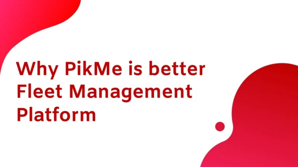 PikMe - fleet management System