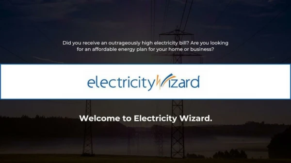 Compare Energy Providers - Electricity Wizard