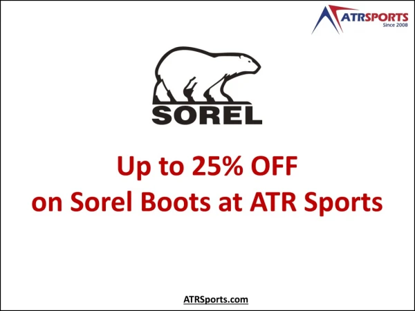 Up to 50% OFF on Sorel Boots at ATR Sports