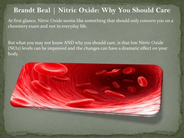 Brandt Beal | Nitric Oxide: Why You Should Care