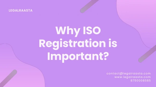 Why ISO Registration is important ?