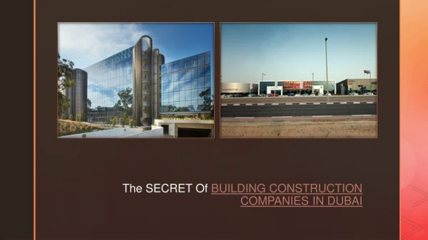 Building Contracting Company in Dubai