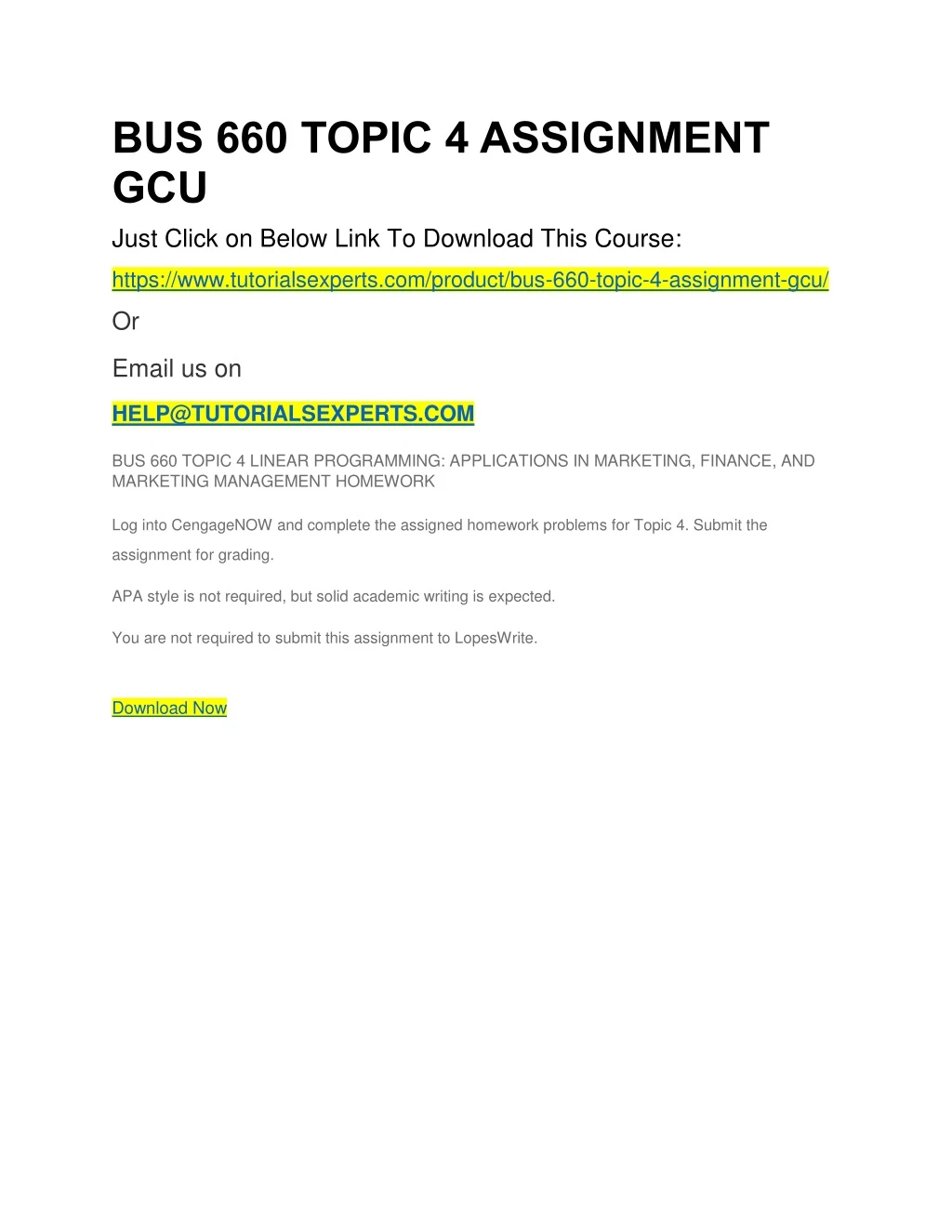 bus 660 topic 4 assignment gcu just click