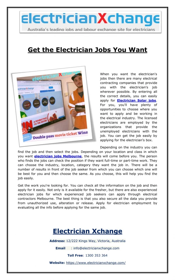 get the electrician jobs you want
