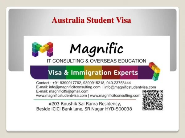Australia Student Visa Consultancy in Hyderabad.
