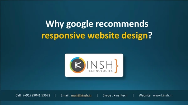 Why google recommends responsive website design?