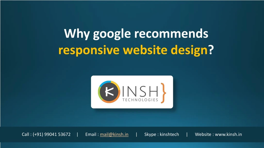why google recommends responsive website design