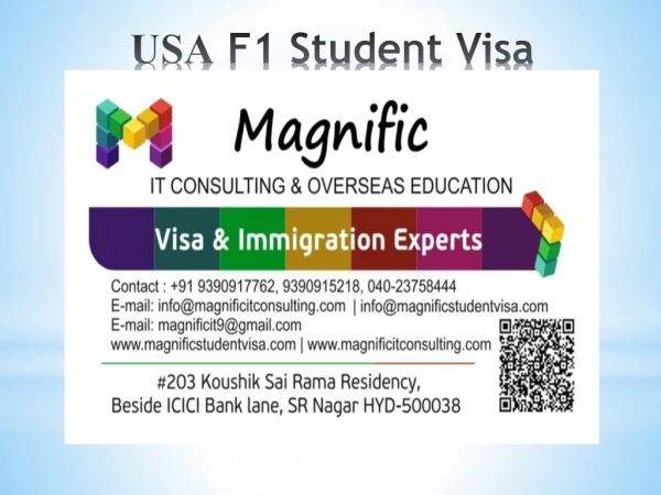Usa F1 student visa Consultancy in Hyderabad.