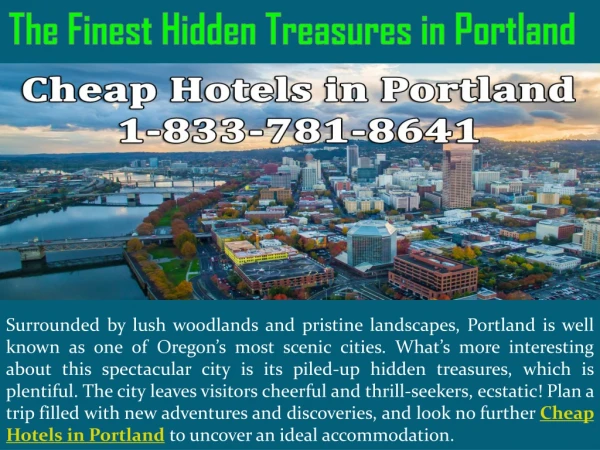 The Finest Hidden Treasures in Portland