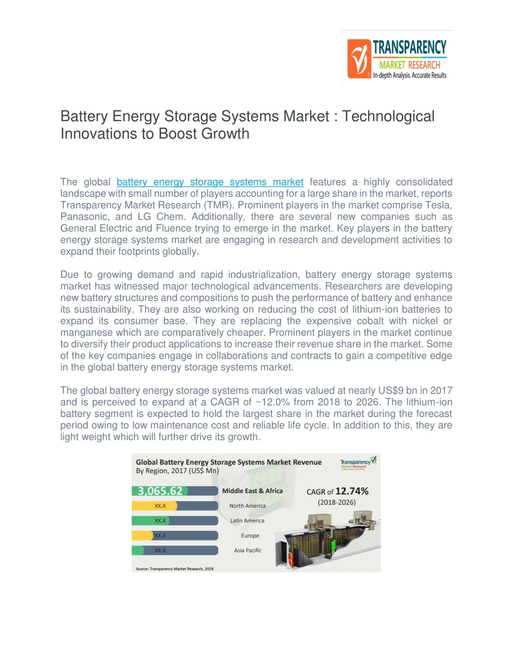 battery energy storage systems market