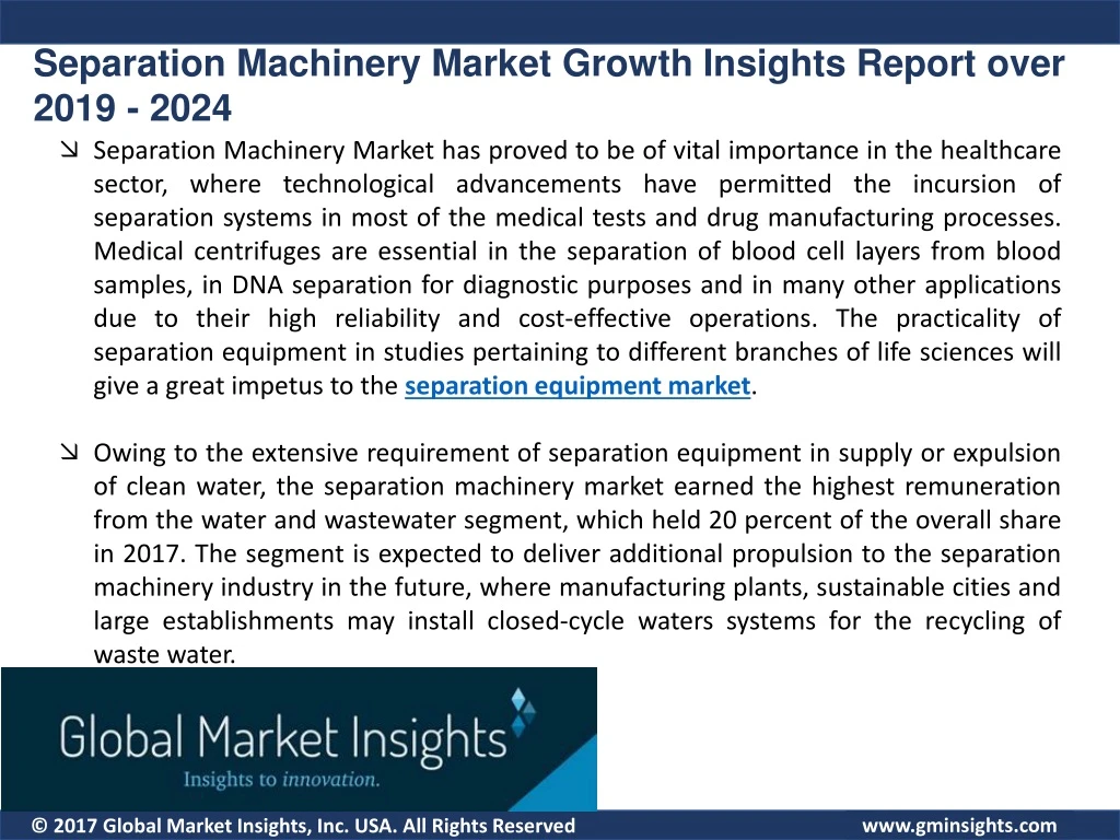 separation machinery market growth insights