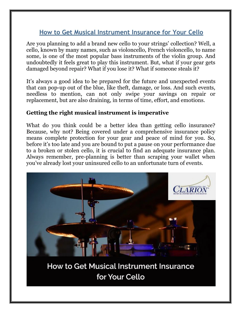 how to get musical instrument insurance for your