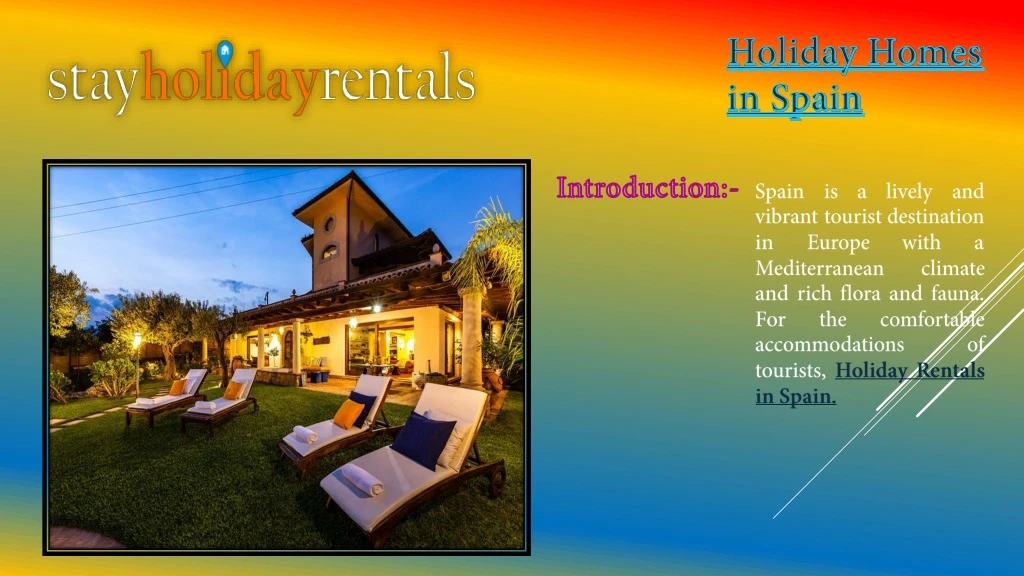 holiday homes in spain