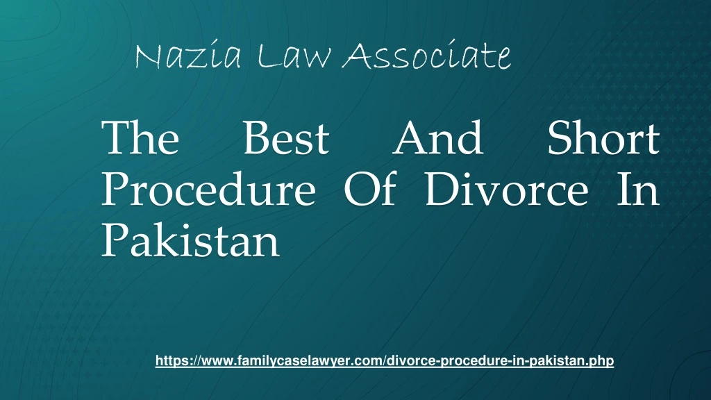 the best and short procedure of divorce in pakistan