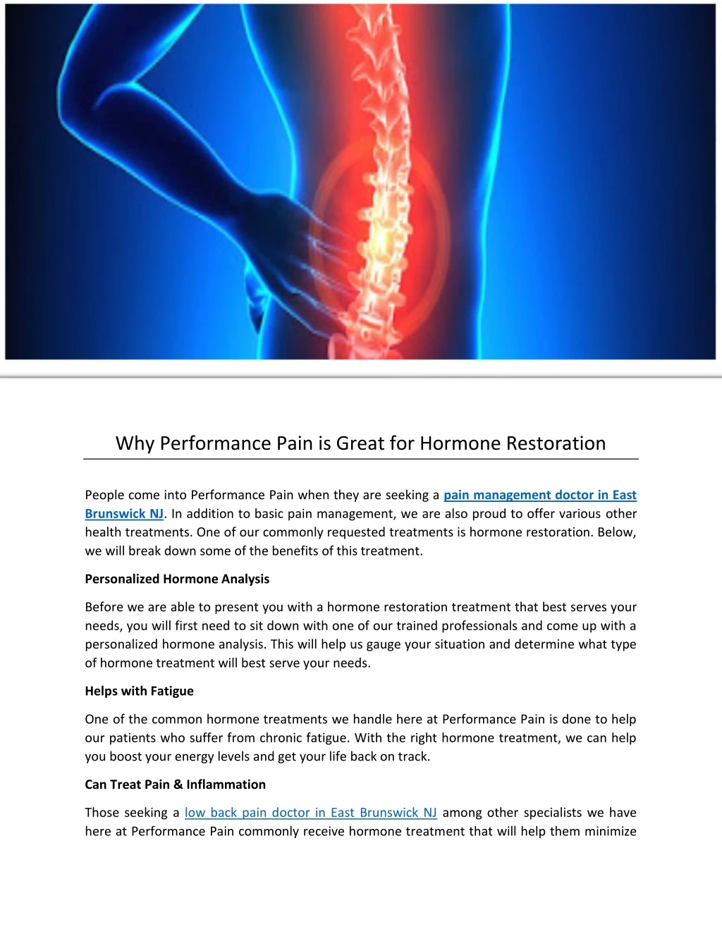 why performance pain is great for hormone