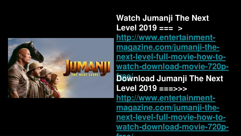 watch jumanji the next level 2019 http