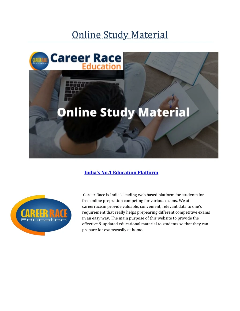 online study material