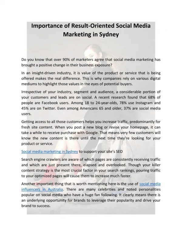 Importance of Result-Oriented Social Media Marketing in Sydney-converted