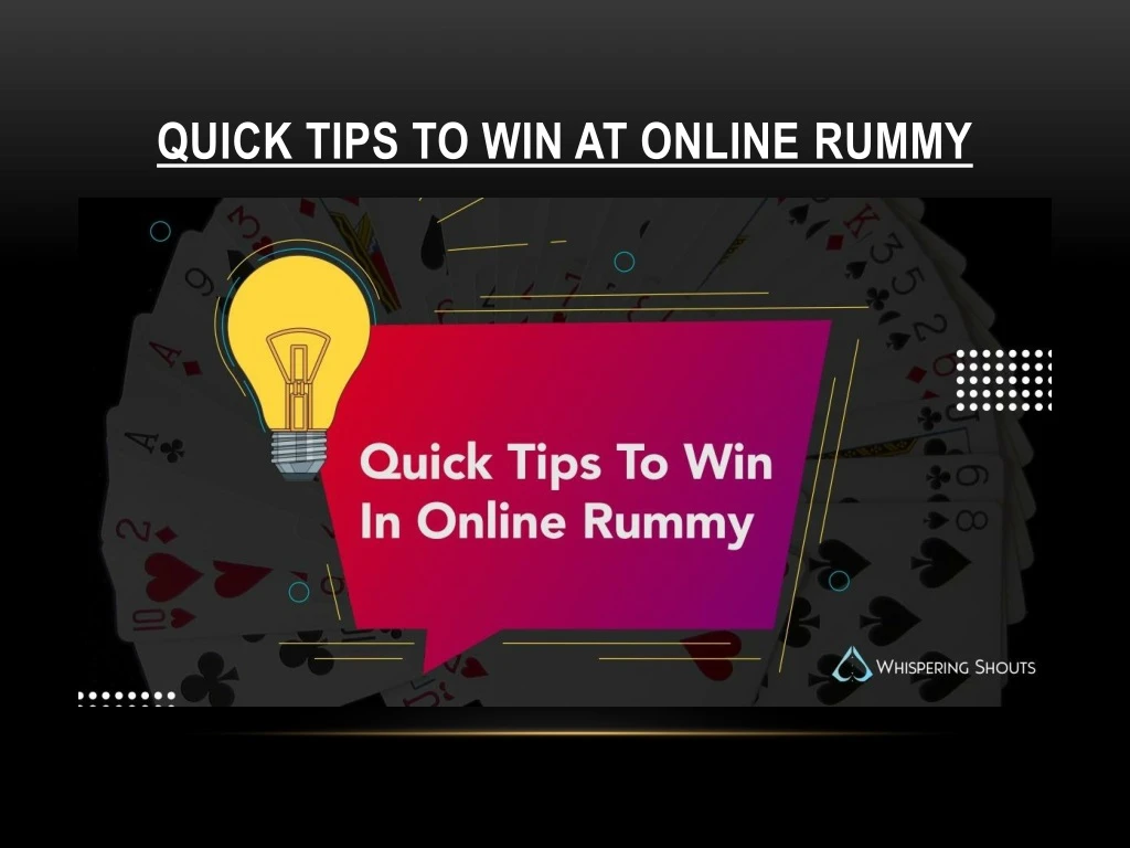 quick tips to win at online rummy