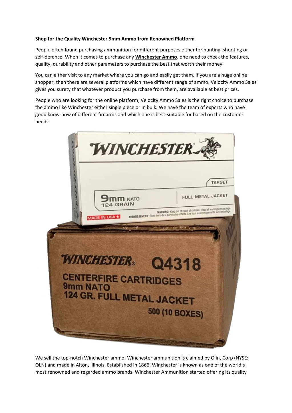shop for the quality winchester 9mm ammo from