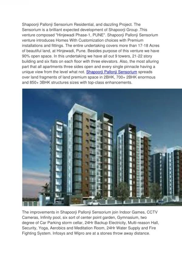 shapoorji pallonji sensorium residential