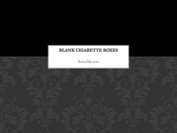 blank cigarette boxes